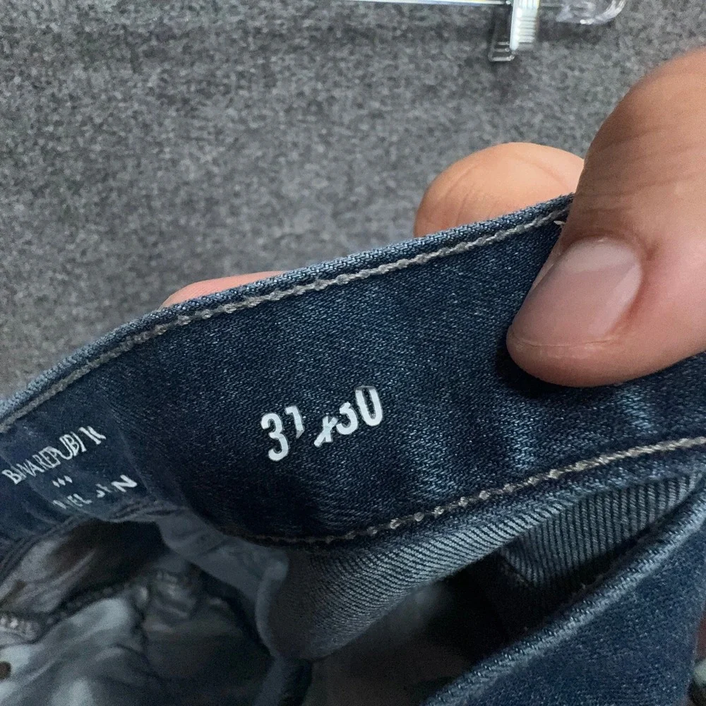 Banana Republic Travel Jean Mens 31x28 Blue Stretch Denim Slim Casual Pants